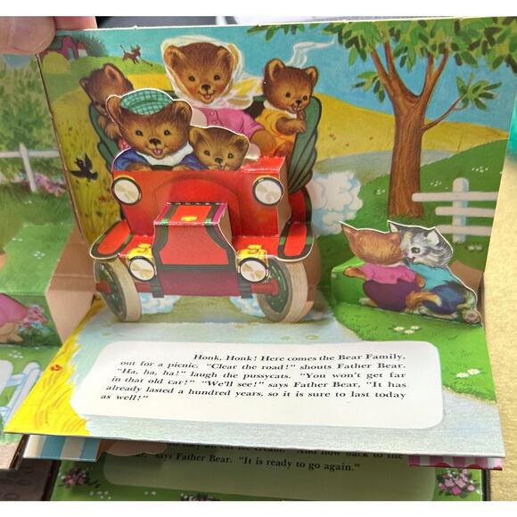 1963 The Playtime Pop-up Library 4 Books & box Platt & Munk Co. Vintage - Picture 8 of 10